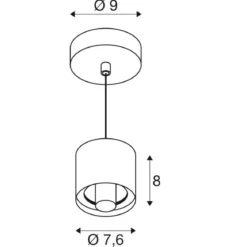 SLV 1008115 VARYT Pendelleuchte weiß ohne Glas E14