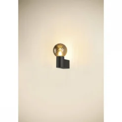 SLV 1007603 VARYT Wandaufbauleuchte rund max. 6W E14 schwarz