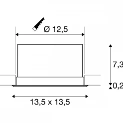SLV 112692 VERLUX Einbauleuchte LED 3000K weiß 22W inkl. Treiber