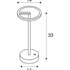 SLV 1007358 VINOLINA ONE Akku Tischleuchte dimmbar 2700K IP54 rost