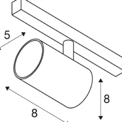 SLV 1006683 48V Track NUMINOS® XS Spot weiß chrom 3000K 40°