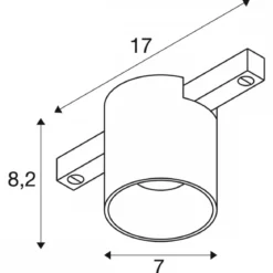 SLV 1008945 48V Track Strahler FIX-IT! Standard rund Weiß 2700K Dali