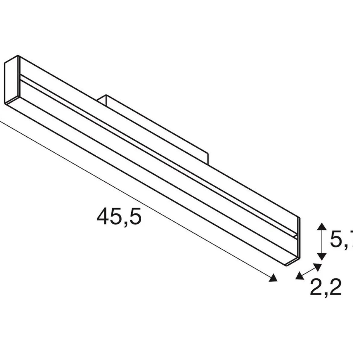 SLV 1006648 48V Track Strahler IN-LINE 46 Move Darklight Reflector weiß 3000K