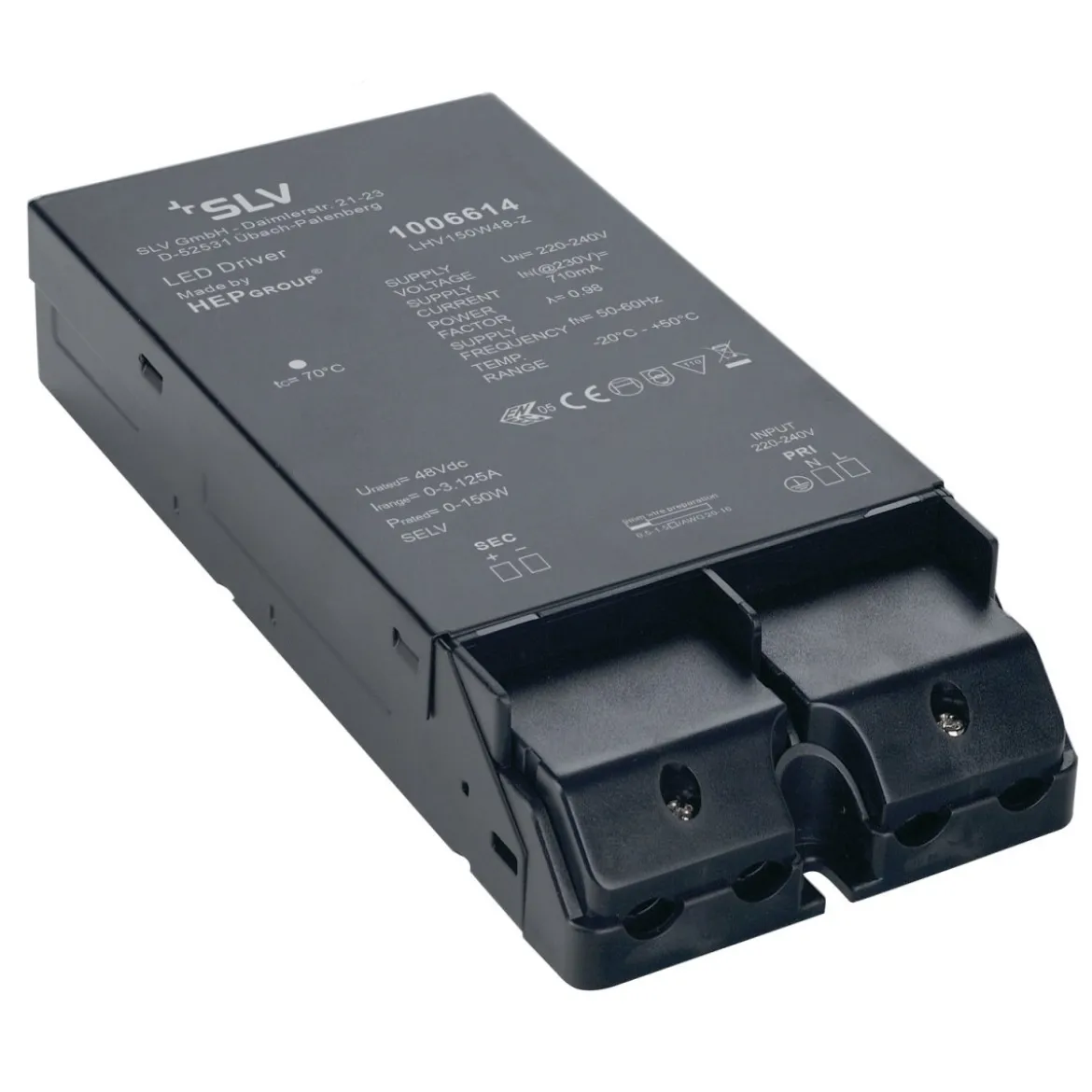 SLV 1006614 48V Track Zubehör LED Netzteil 48V 150W schwarz