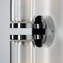 SLV 1002229 WL 106 Wandleuchte doppel Glas chrom 2xE14 IP44