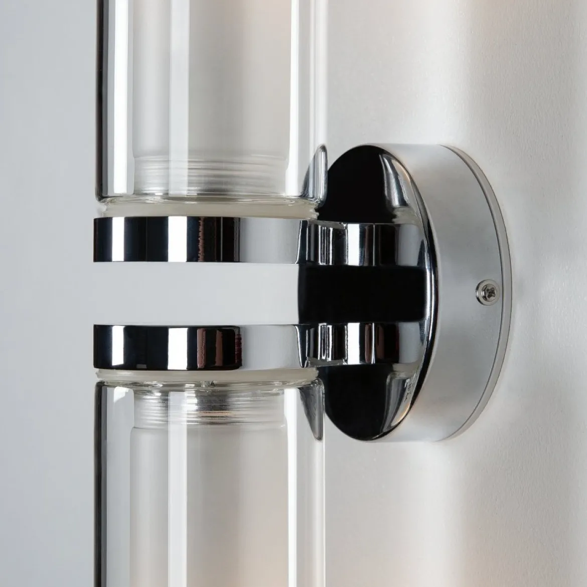 SLV 1002229 WL 106 Wandleuchte doppel Glas chrom 2xE14 IP44