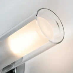 SLV 1002229 WL 106 Wandleuchte doppel Glas chrom 2xE14 IP44