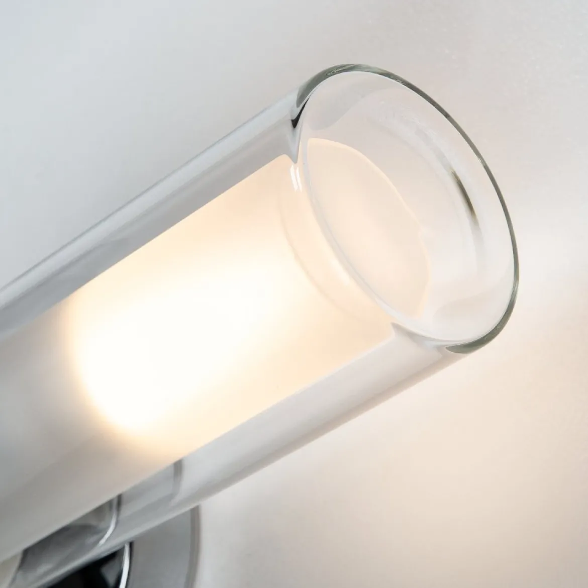 SLV 1002229 WL 106 Wandleuchte doppel Glas chrom 2xE14 IP44
