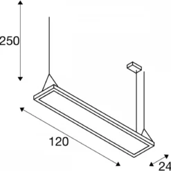 SLV 1007468 WORKLIGHT PRO 120 Pendelleuchte 4000K DALI Touch schwarz