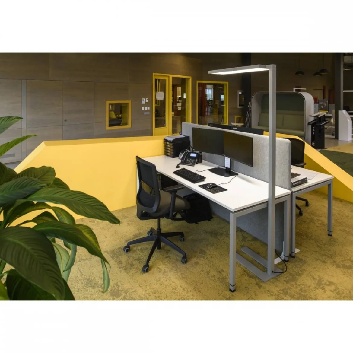 SLV 1007464 WORKLIGHT PRO Stehleuchte 4000K Touch grau mit Bewegungssensor