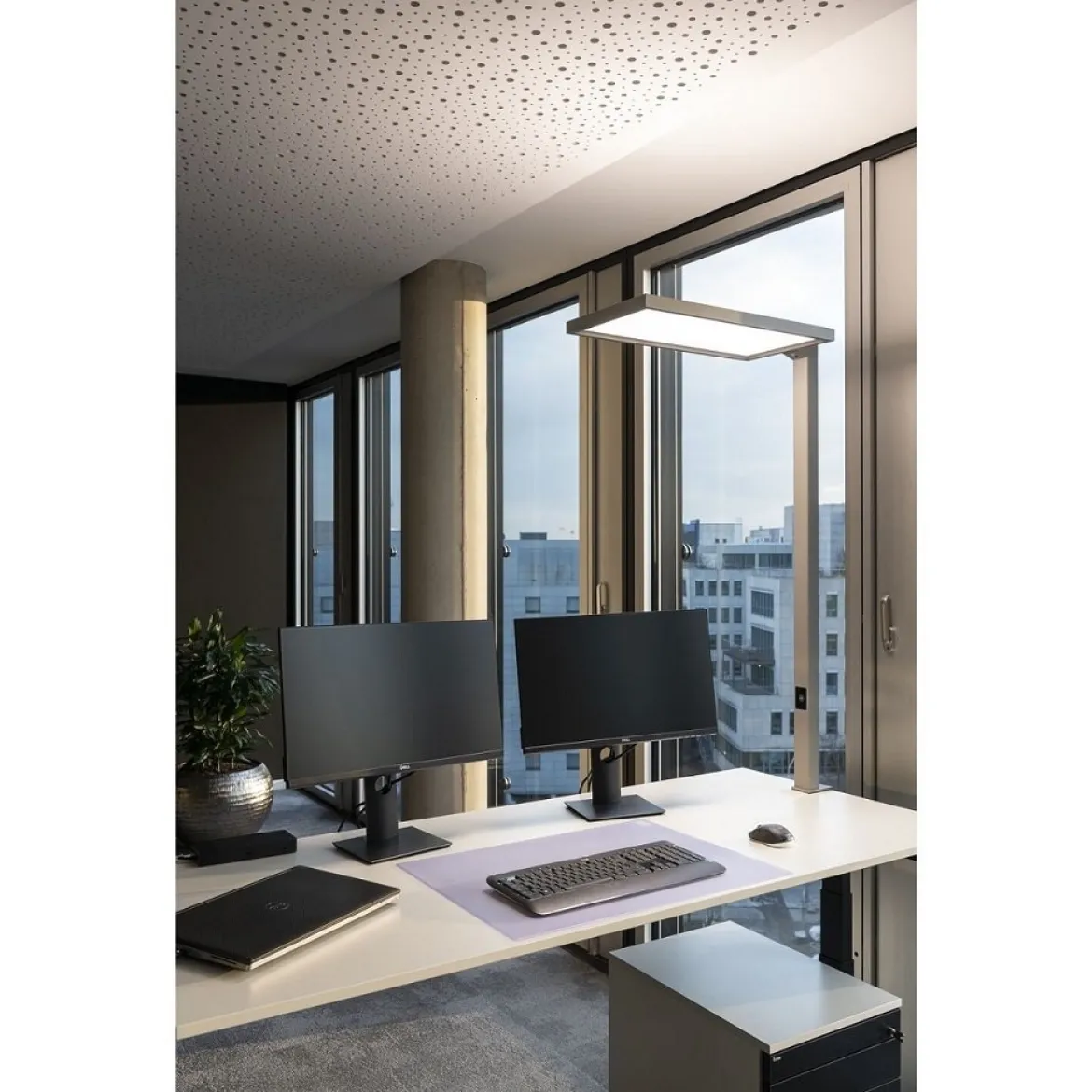 SLV 1006344 Worklight Tischleuchte silber 4000K dimmbar