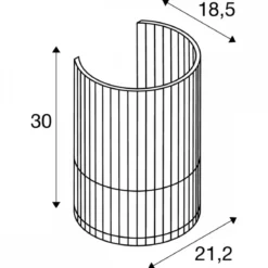 SLV 1010401 WUD Wandleuchte E27 Natur